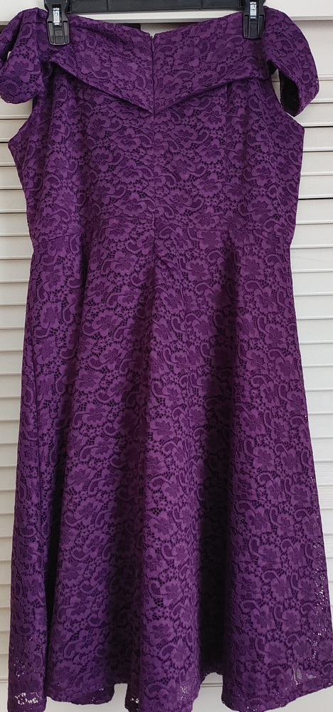 1950s Floral Lace Vintage Swing Dress XXL